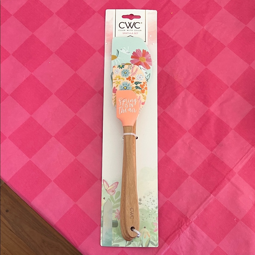 CWC Floral Silicone Spatula - Orange